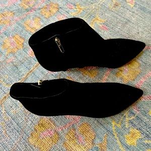Suede Kitten Heel Ankle Booties
